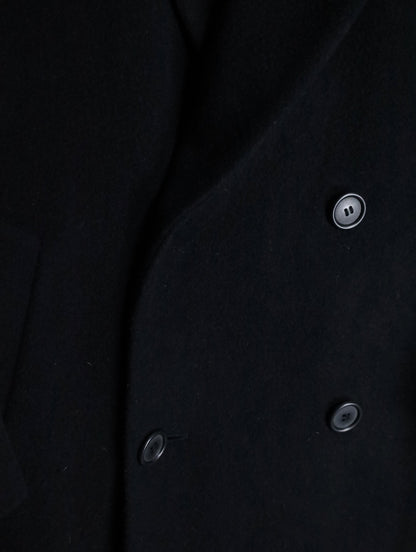LAUREN RALPH LAUREN lamb wool long coat black