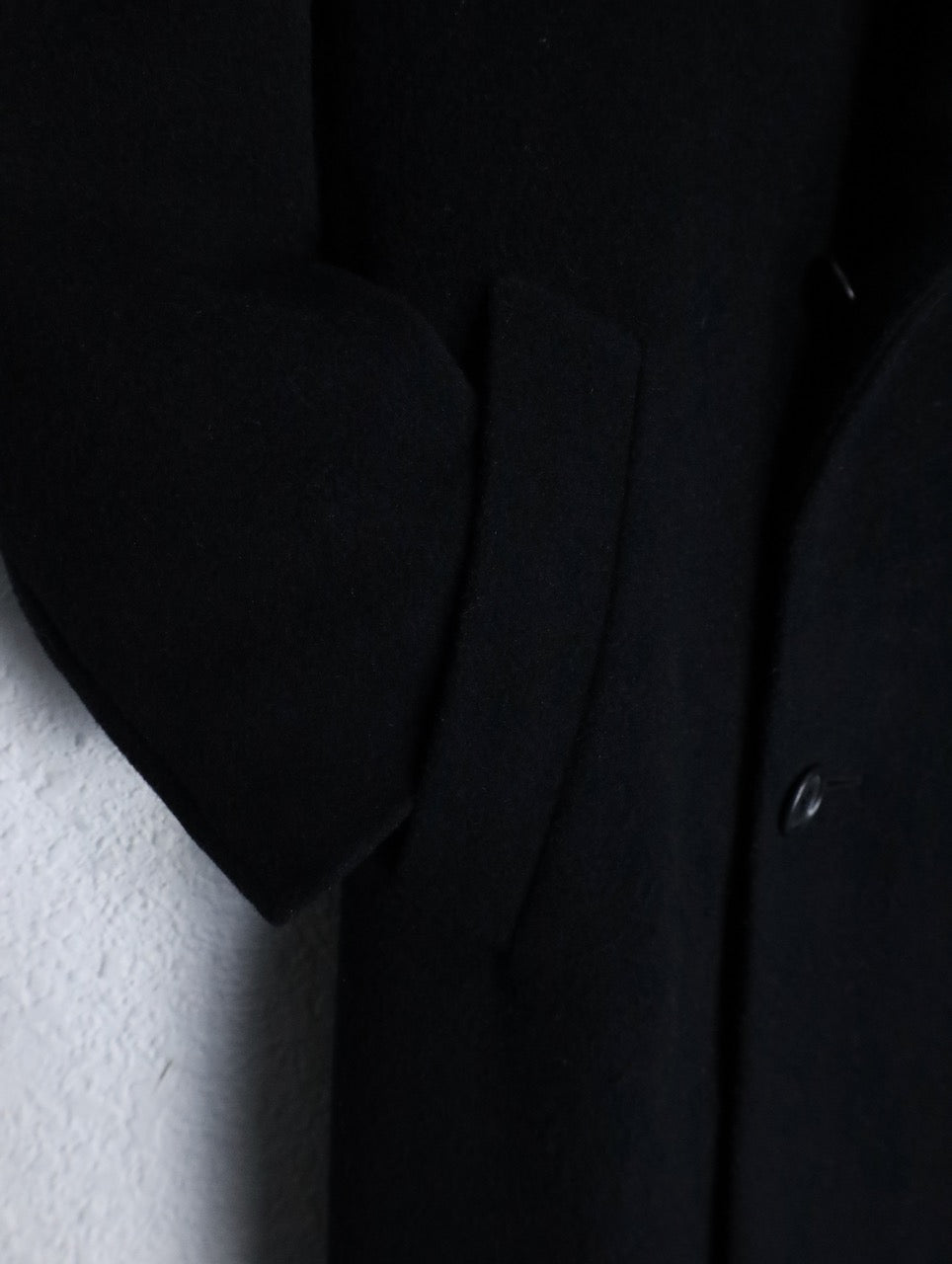 LAUREN RALPH LAUREN lamb wool long coat black