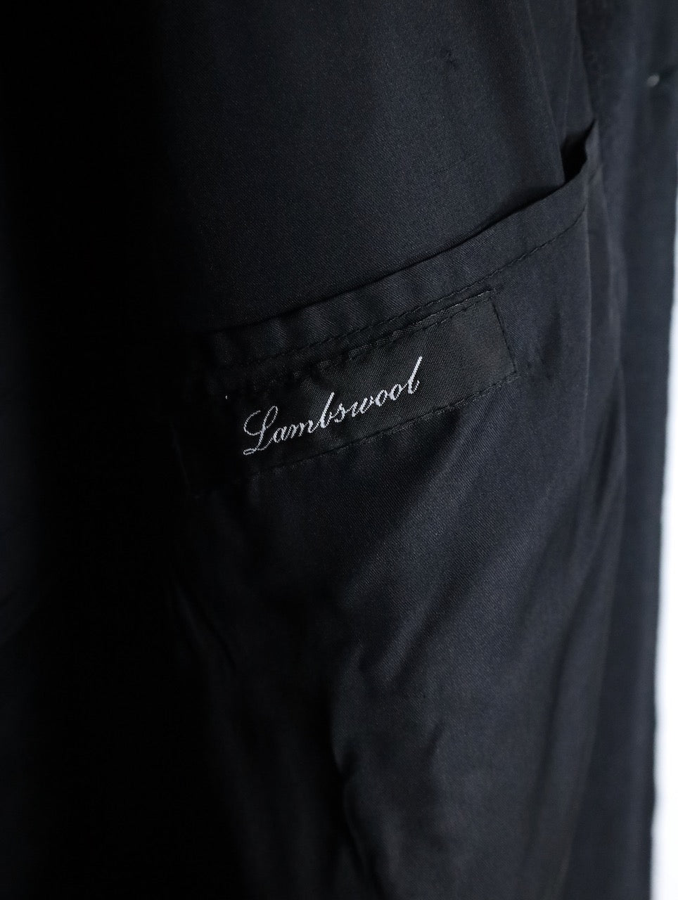 LAUREN RALPH LAUREN lamb wool long coat black