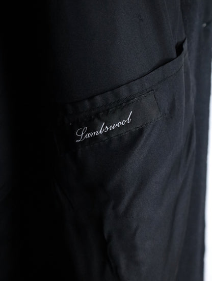 LAUREN RALPH LAUREN lamb wool long coat black