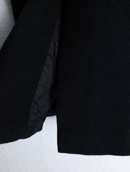 LAUREN RALPH LAUREN lamb wool long coat black