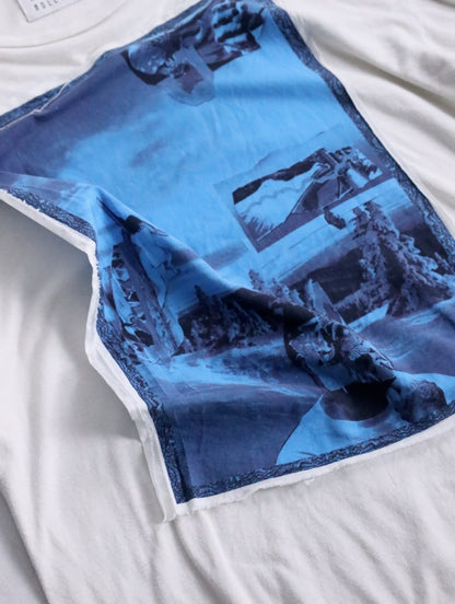90s JUVENILE HALL ROLLCALL 1266 fringe t-shirt whitesmoke