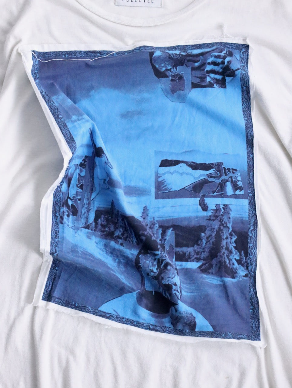 90s JUVENILE HALL ROLLCALL 1266 fringe t-shirt whitesmoke