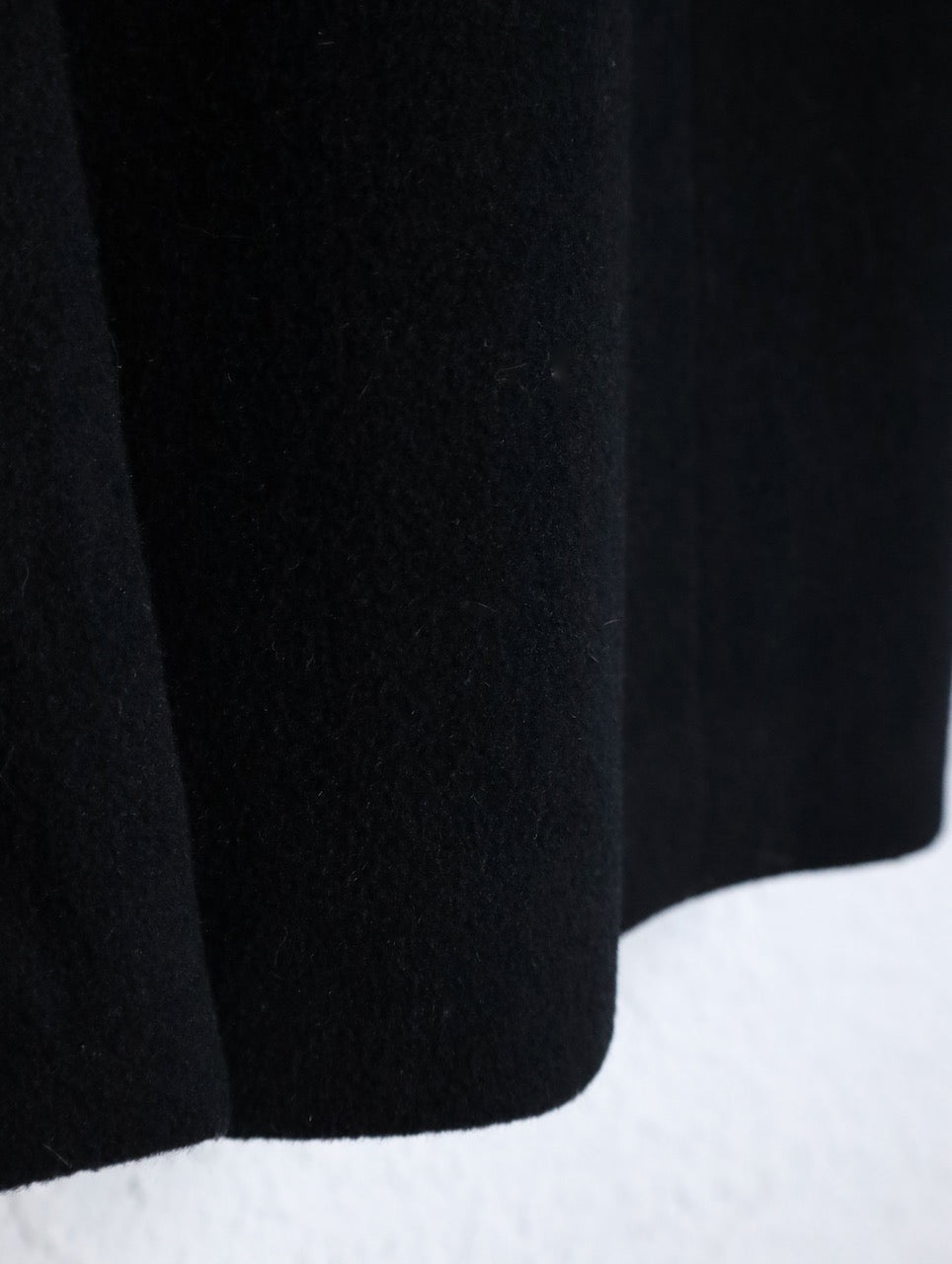 LAUREN RALPH LAUREN lamb wool long coat black