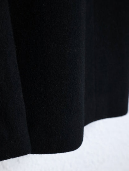LAUREN RALPH LAUREN lamb wool long coat black
