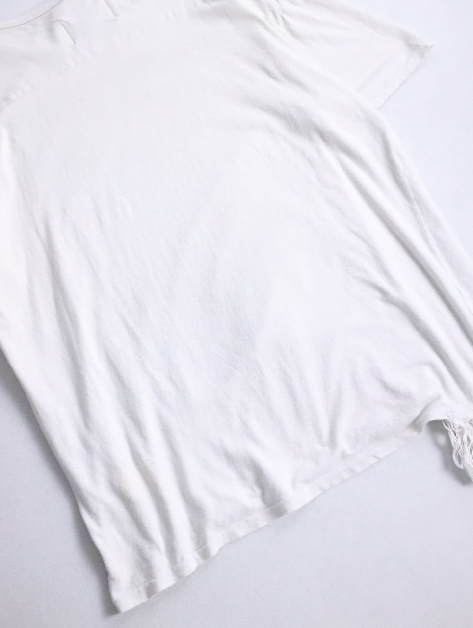 90s JUVENILE HALL ROLLCALL 1266 fringe t-shirt whitesmoke