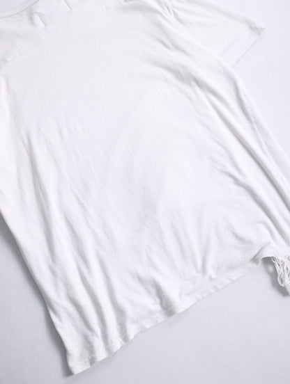 90s JUVENILE HALL ROLLCALL 1266 fringe t-shirt whitesmoke