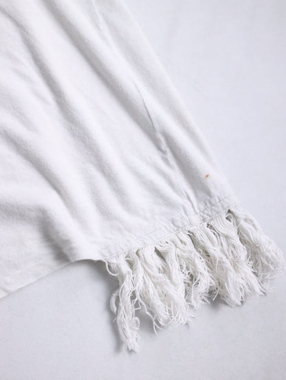 90s JUVENILE HALL ROLLCALL 1266 fringe t-shirt whitesmoke