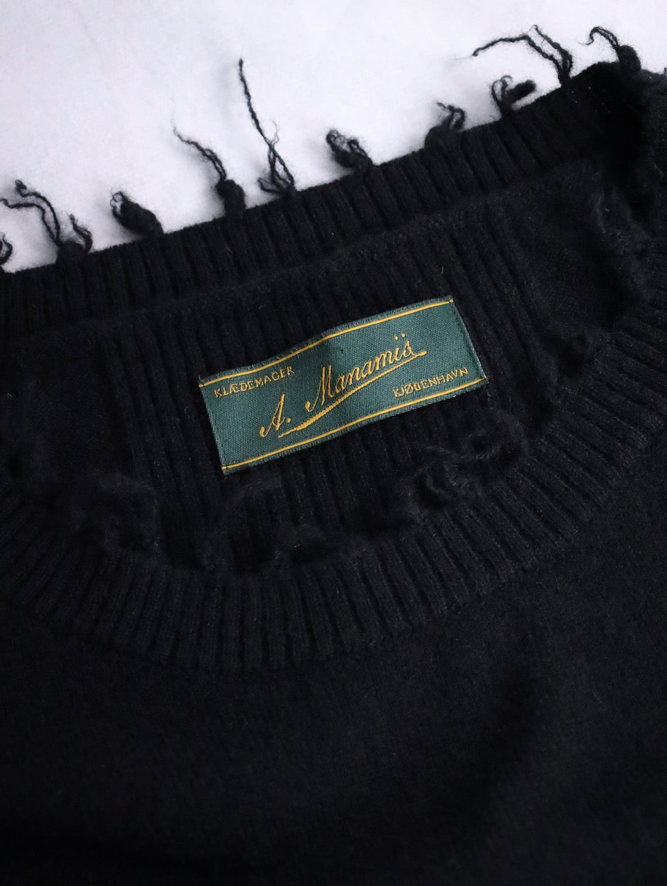 Aleksandr Manamis cashmere high rib raw sweater