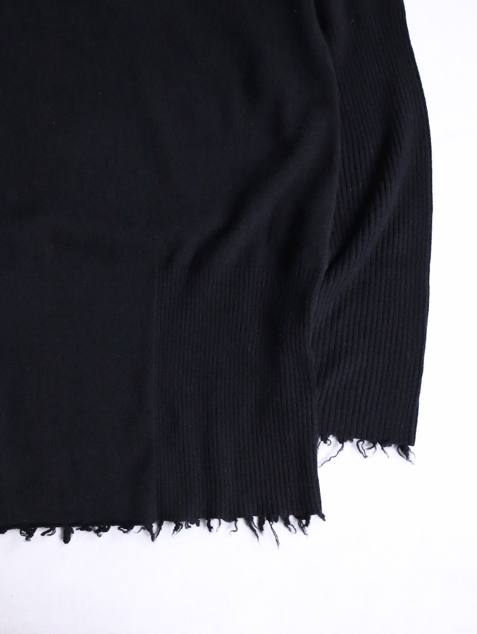 Aleksandr Manamis cashmere high rib raw sweater