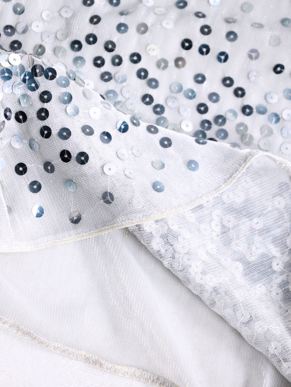 EMPORIO ARMANI sequin tank top white-gray