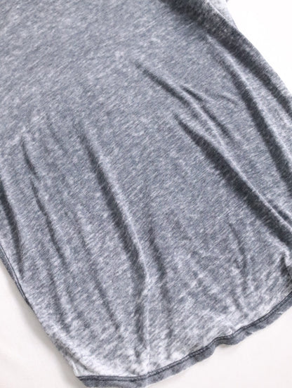 star print sheer tee black-white
