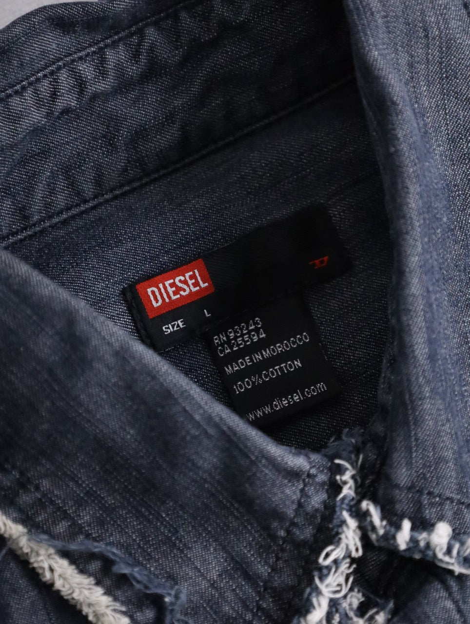 DIESEL denim s/s shirt lightblue