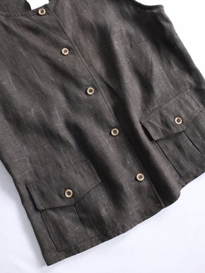 3piece linen setup brown