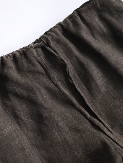 3piece linen setup brown