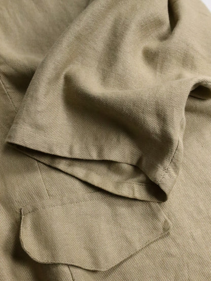 linen cotton dolman sleeve jacket ocher