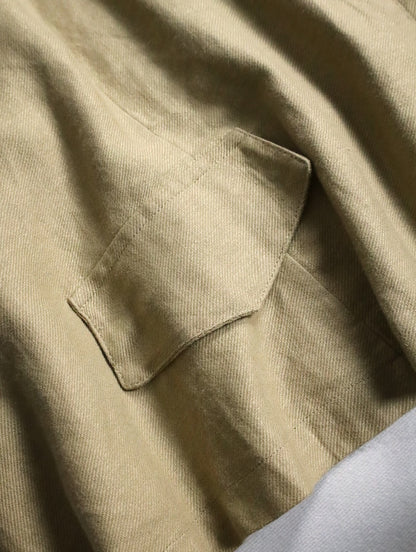 linen cotton dolman sleeve jacket ocher