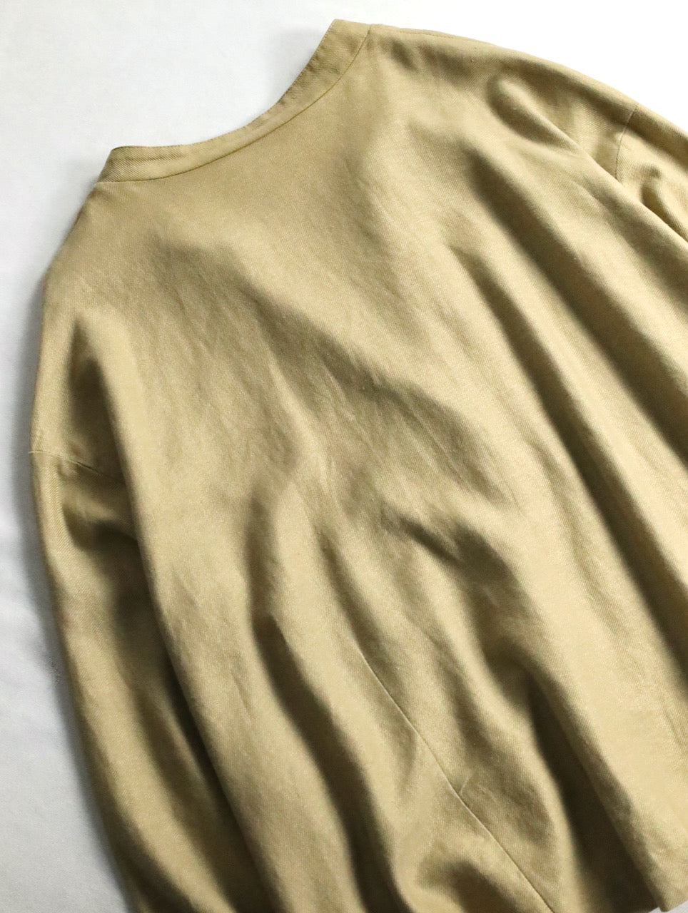 linen cotton dolman sleeve jacket ocher