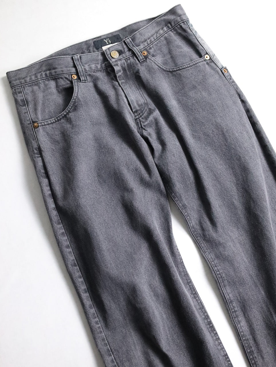 Y's yohji yamamoto print denim pants black