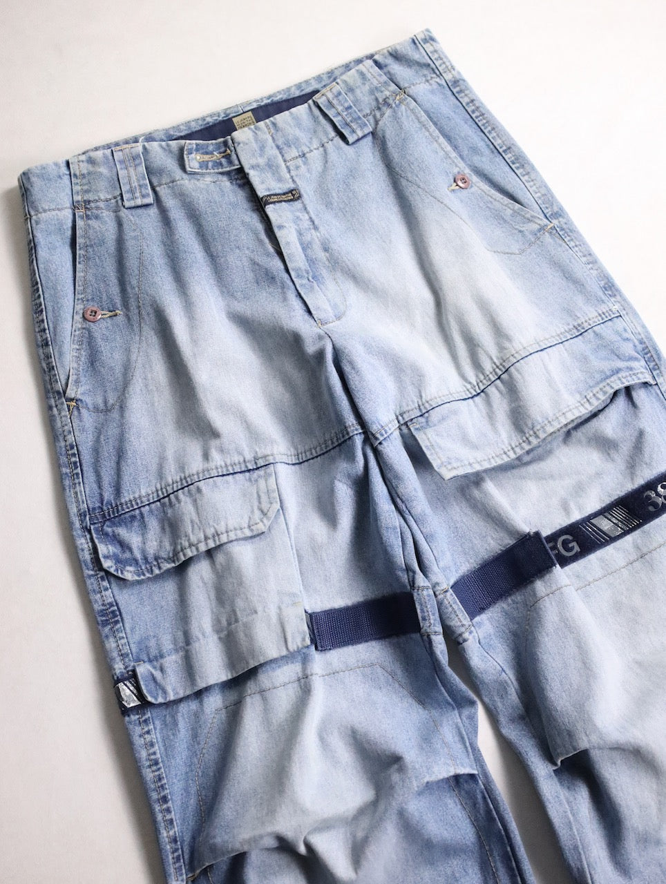 Marithe Francois Girbaud shuttle denim pants blue