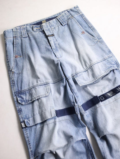 Marithe Francois Girbaud shuttle denim pants blue