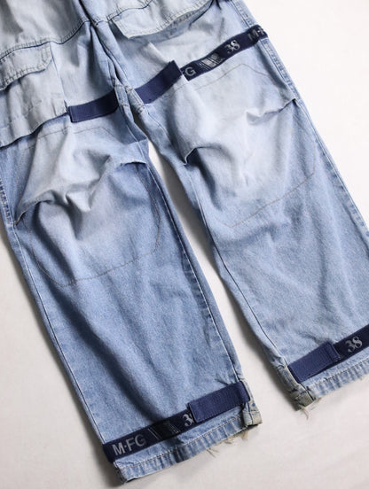Marithe Francois Girbaud shuttle denim pants blue