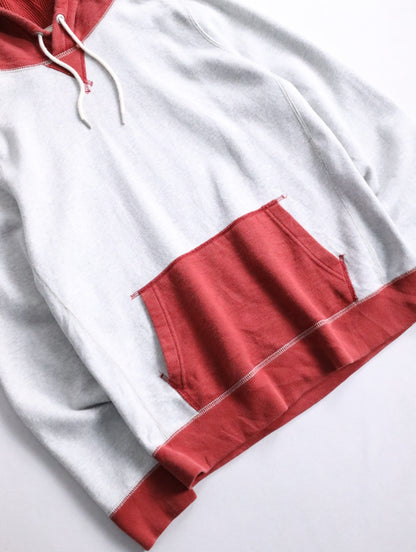 Abercrombie&Fitch 2tone hoodie gray-red