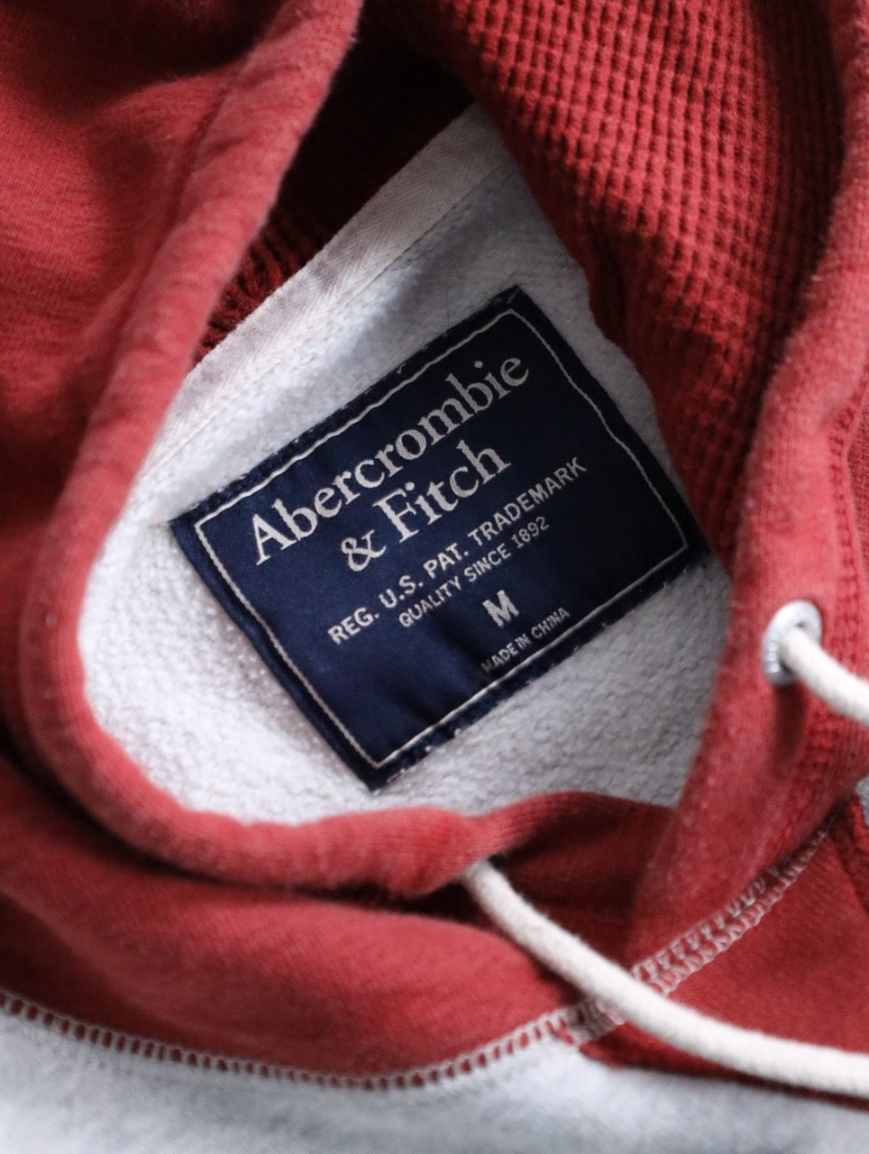 Abercrombie&Fitch 2tone hoodie gray-red