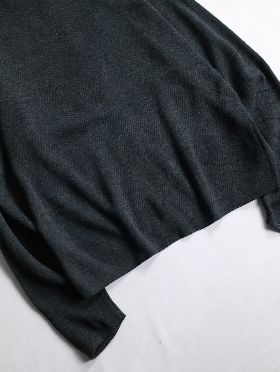 no-collar double zip knit darkgray