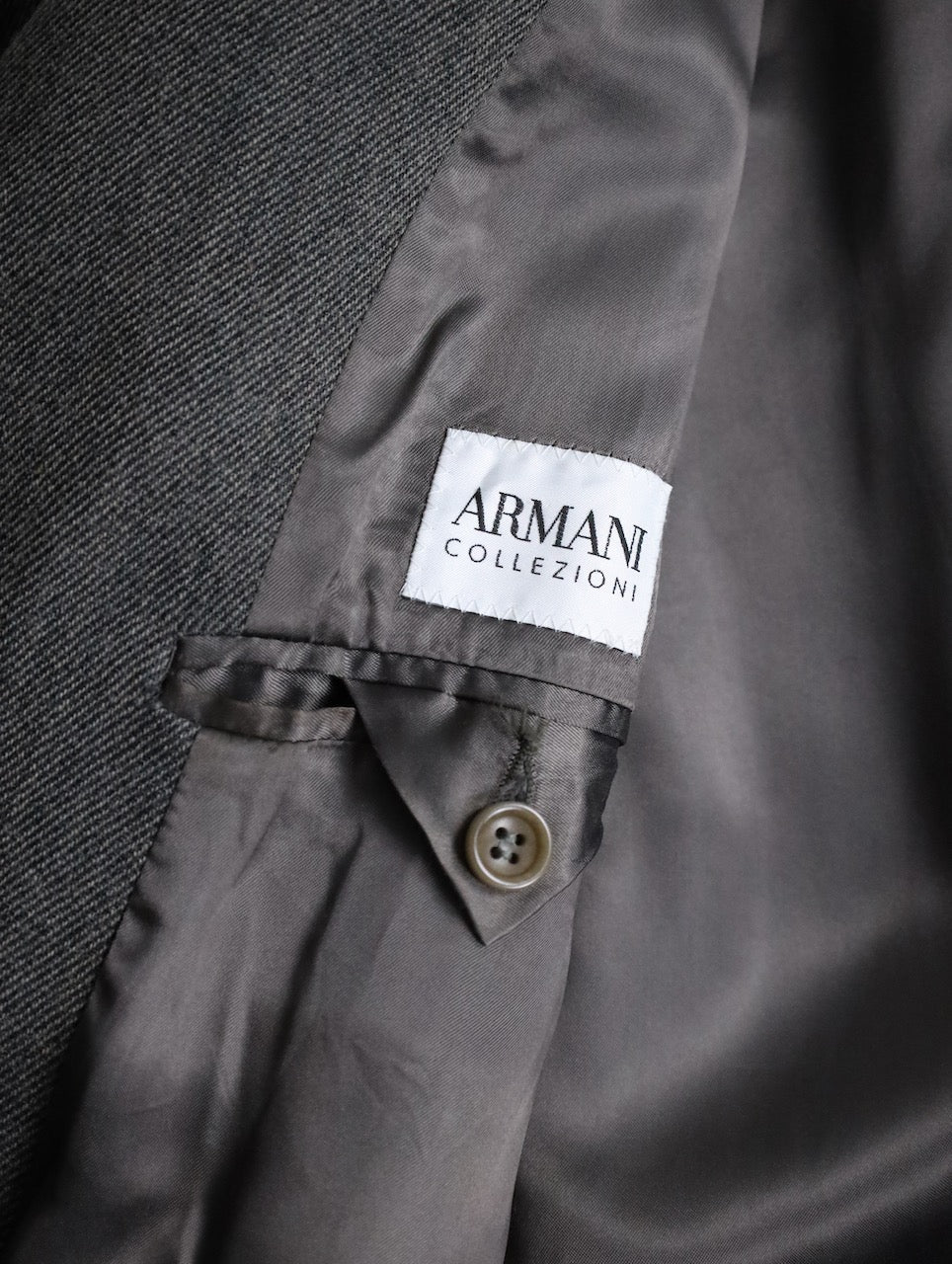 90s ARMANI COLLEZIONI middle wool blouson gray