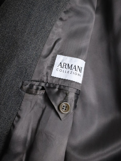 90s ARMANI COLLEZIONI middle wool blouson gray