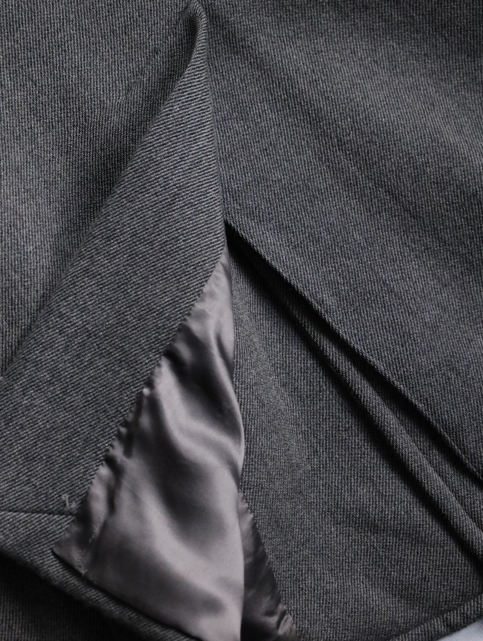 90s ARMANI COLLEZIONI middle wool blouson gray