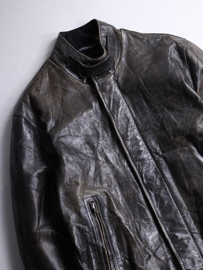 DKNY leather jacket black