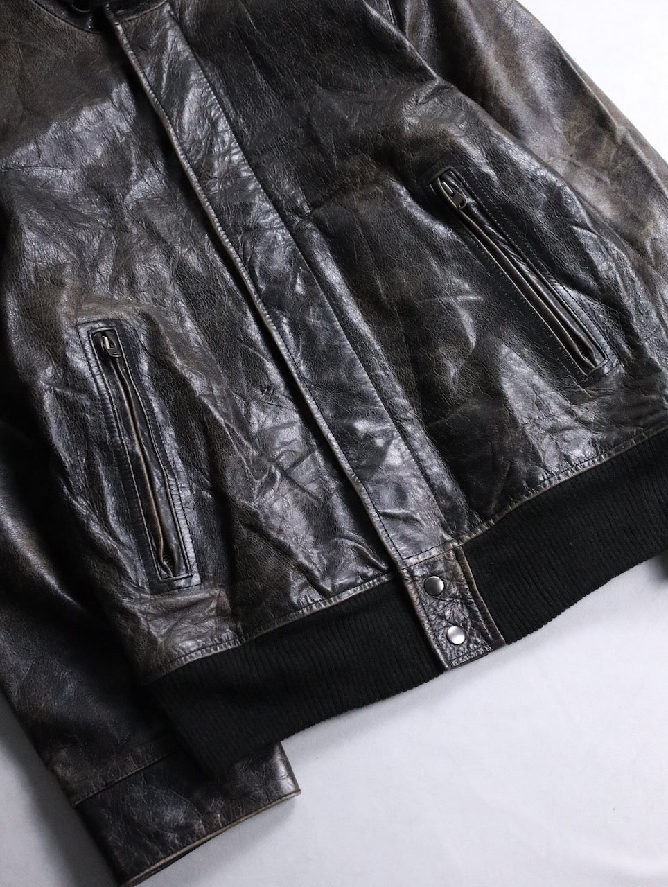 DKNY leather jacket black