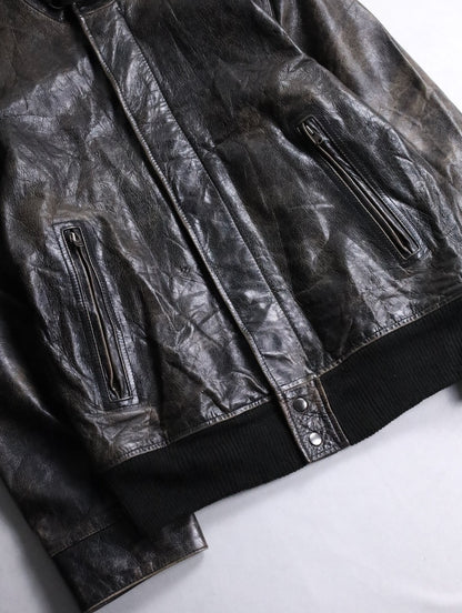 DKNY leather jacket black
