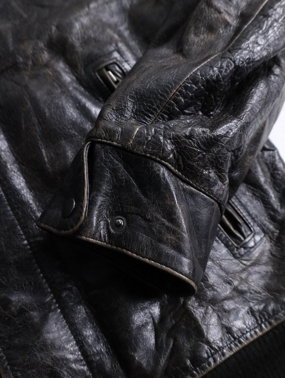 DKNY leather jacket black