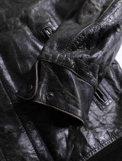 DKNY leather jacket black