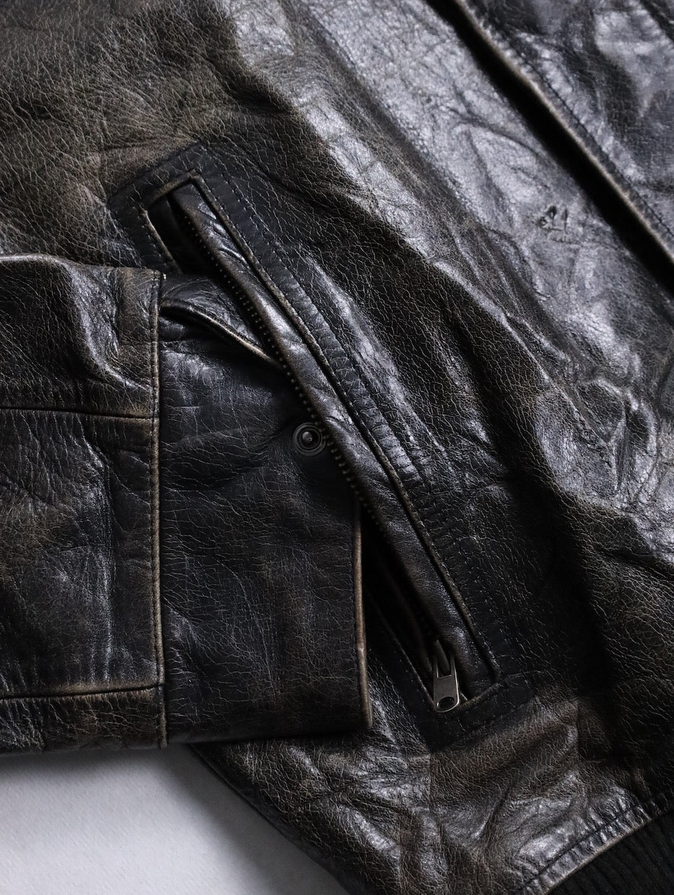 DKNY leather jacket black