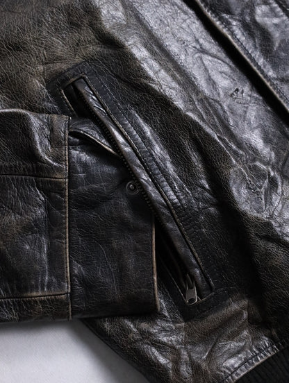 DKNY leather jacket black