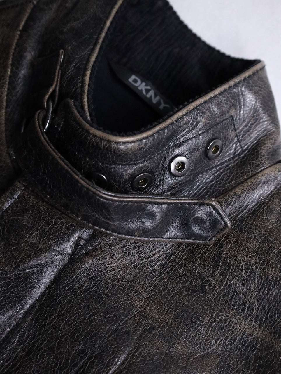 DKNY leather jacket black