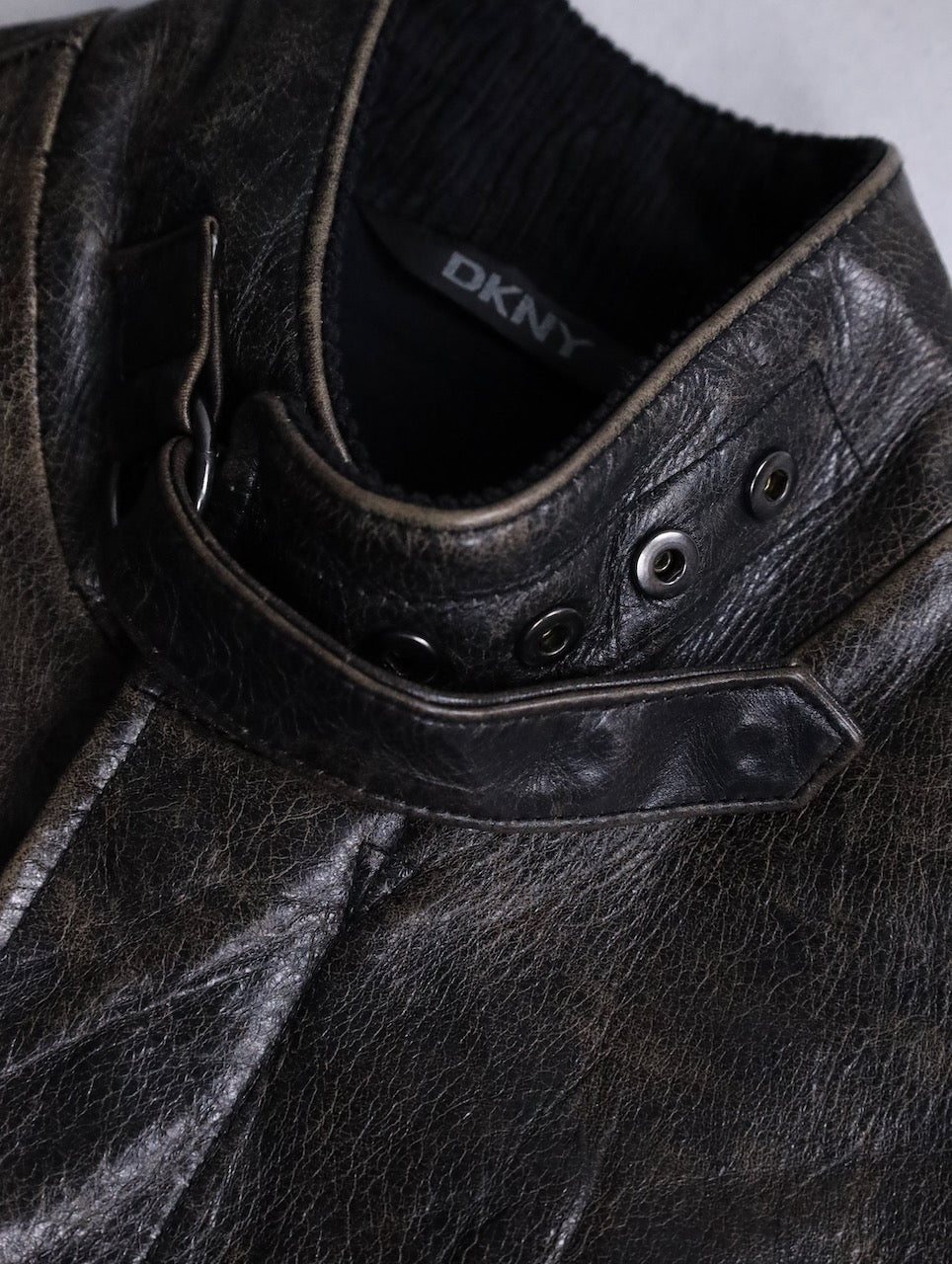DKNY leather jacket black