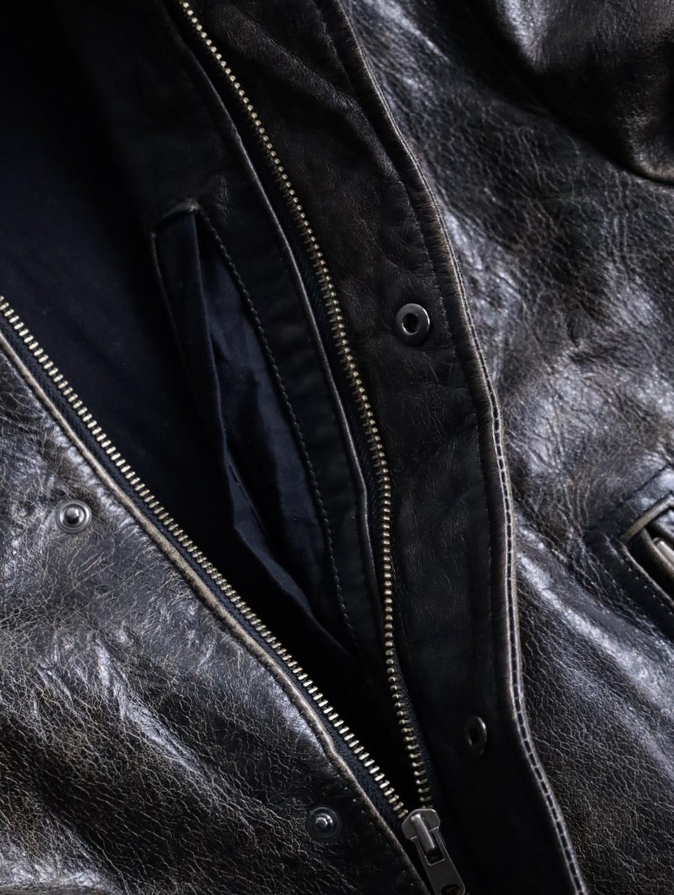 DKNY leather jacket black