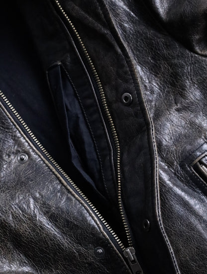 DKNY leather jacket black