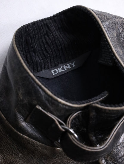 DKNY leather jacket black