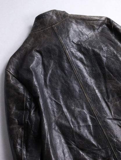 DKNY leather jacket black