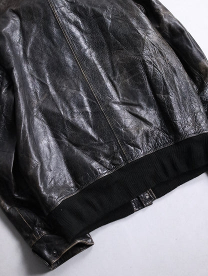 DKNY leather jacket black