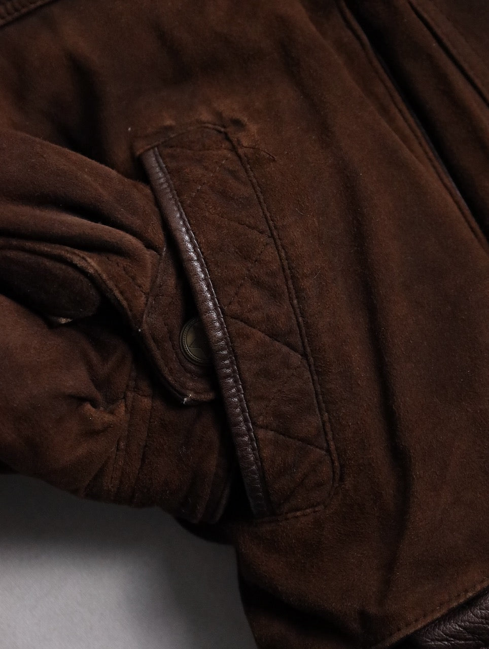 leather dokking suede jacket brown