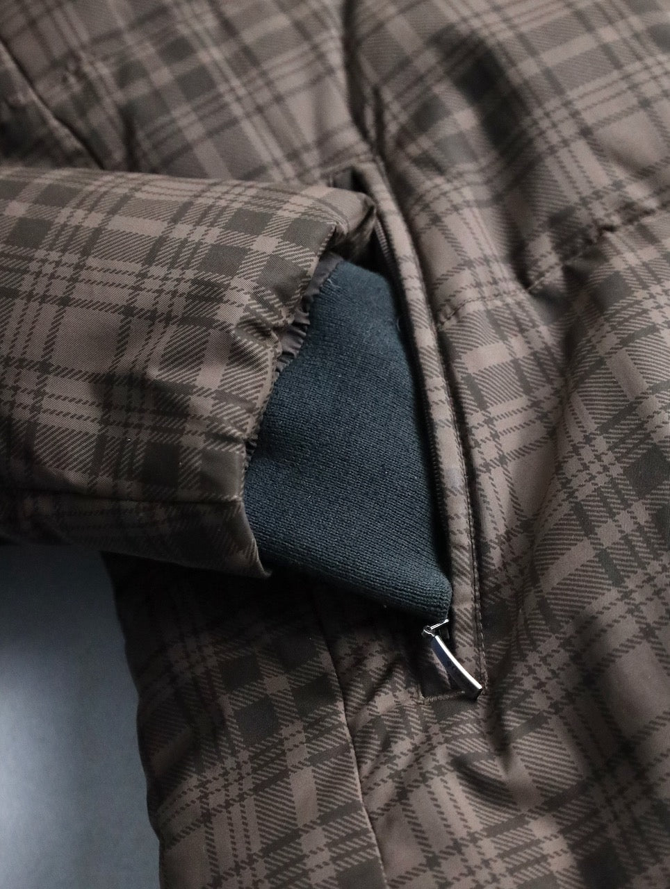 Columbia check down jacket brown