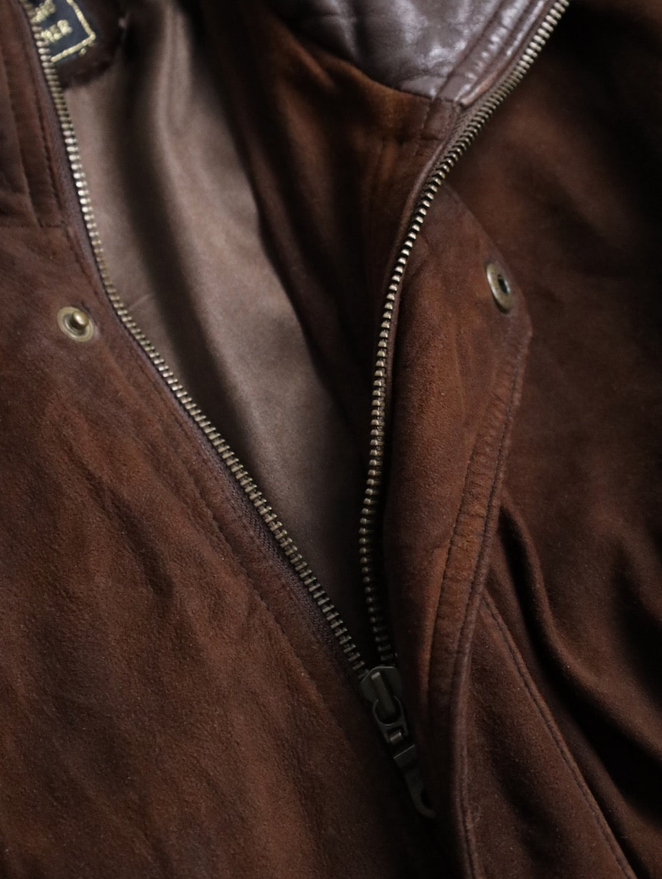 leather dokking suede jacket brown