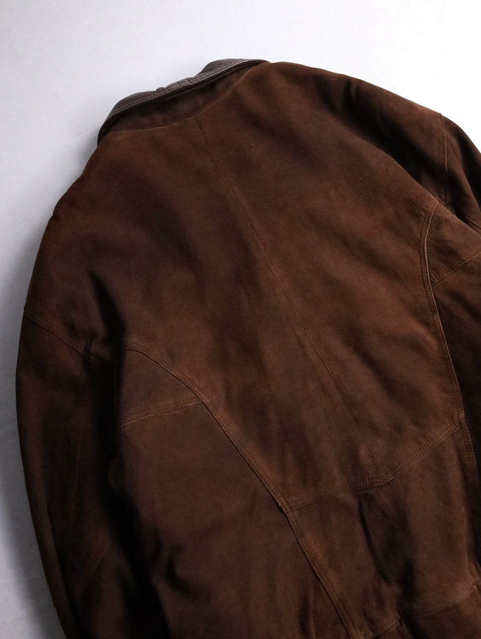 leather dokking suede jacket brown